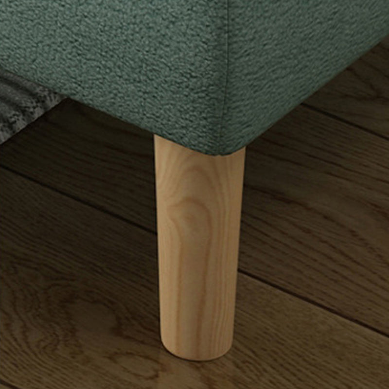 3/4 plazas 27.5 "H Lino Sofá de brazo cuadrado de color sólido para sala de estar