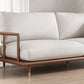 Leinen moderne Einbausofa Standard -Holzsofa für Wohnzimmer, Wohnung
