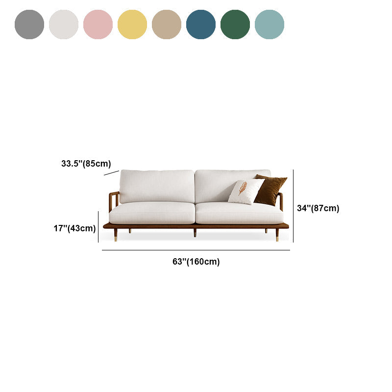 Leinen moderne Einbausofa Standard -Holzsofa für Wohnzimmer, Wohnung