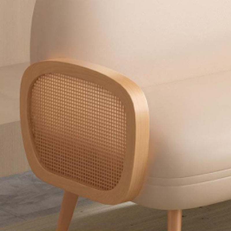 Sofá de cuero falso 29.52 "D x 30.31" H Sofá del brazo empotrado para sala de estar