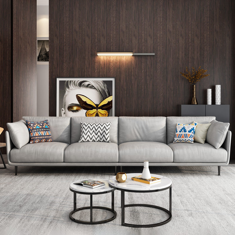 Sofá estándar resistente al sofá de cuero de cuero sintético para la sala de estar para sala de estar