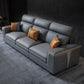 Dark Gray Faux Leather Sectional Sofa Stain-Resistant Sofa for Living Room
