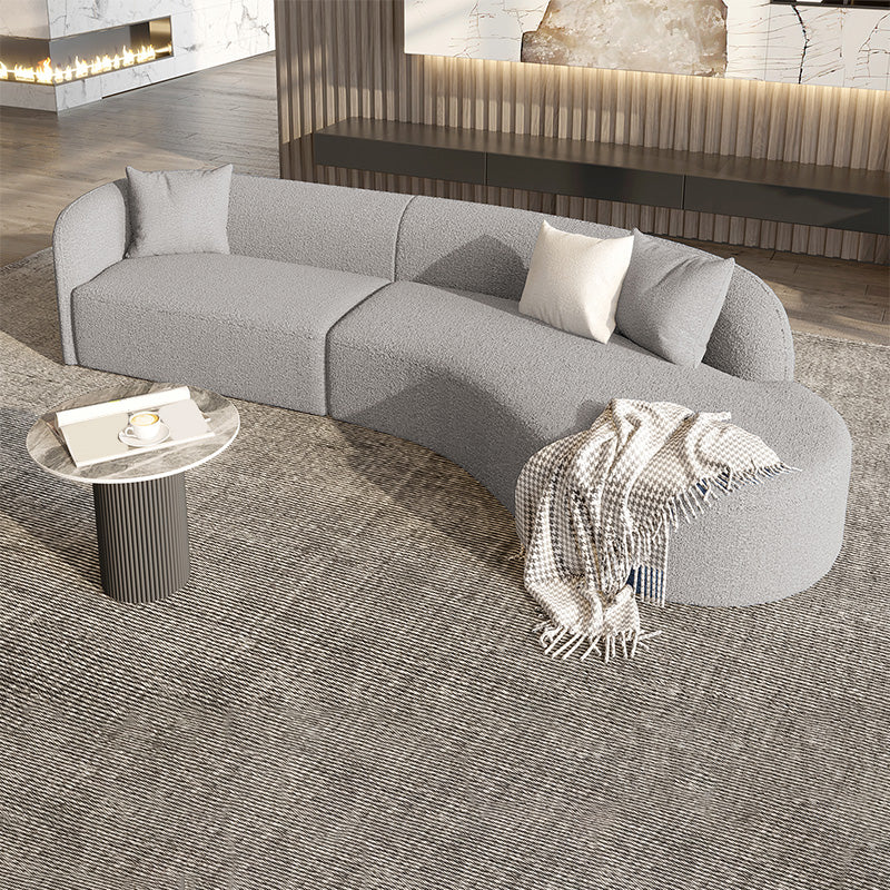 Wool Modern Sofa/Sectional Right Hand Facing for Apartment, Living Room Grey Clearhalo 'furn' 'furn_sectionals' 'Furniture' 'Living Room Furniture' 'Sectionals' 5545802