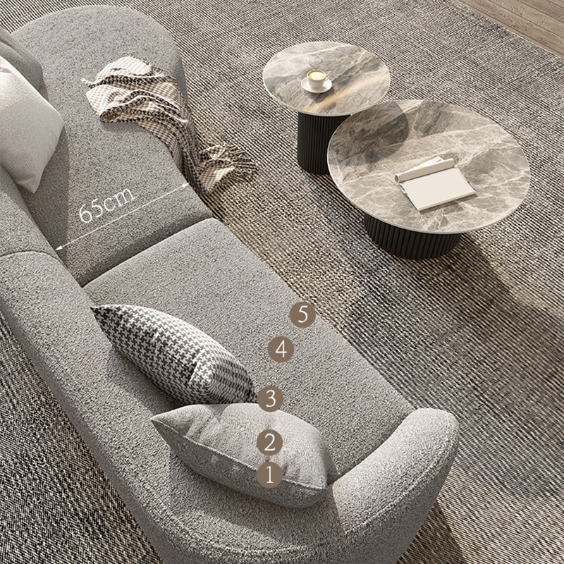 Wool Modern Sofa/Sectional Right Hand Facing for Apartment, Living Room Clearhalo 'furn' 'furn_sectionals' 'Furniture' 'Living Room Furniture' 'Sectionals' 5545805