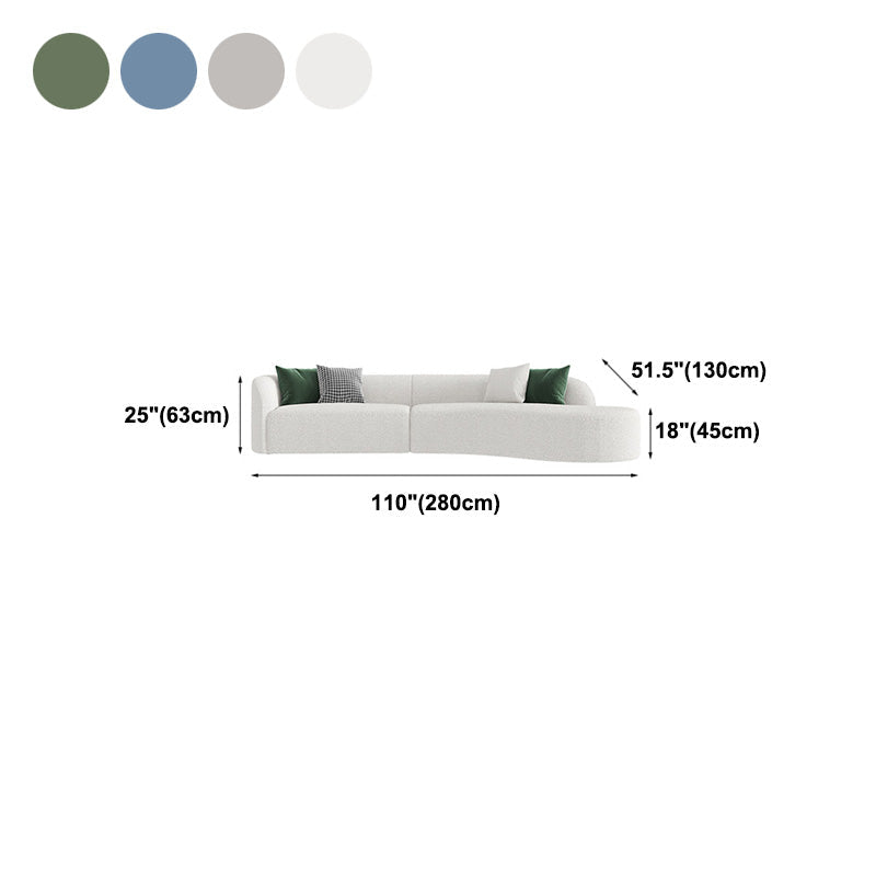 Wool Modern Sofa/Sectional Right Hand Facing for Apartment, Living Room Clearhalo 'furn' 'furn_sectionals' 'Furniture' 'Living Room Furniture' 'Sectionals' 5545809