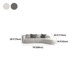 29.5"H Wool One Arm Sectionals Tight Back Scandinavian Sectionals Clearhalo 'furn' 'furn_sectionals' 'Furniture' 'Living Room Furniture' 'Sectionals' 5545819