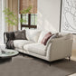 Scandinavian Linen Cushion Back Sectional Cream Slipcovered for Living Room Sofa