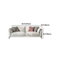 Scandinavian Linen Cushion Back Sectional Cream Slipcovered for Living Room Sofa