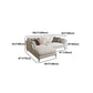 Scandinavian Linen Cushion Back Sectional Cream Slipcovered for Living Room Sofa