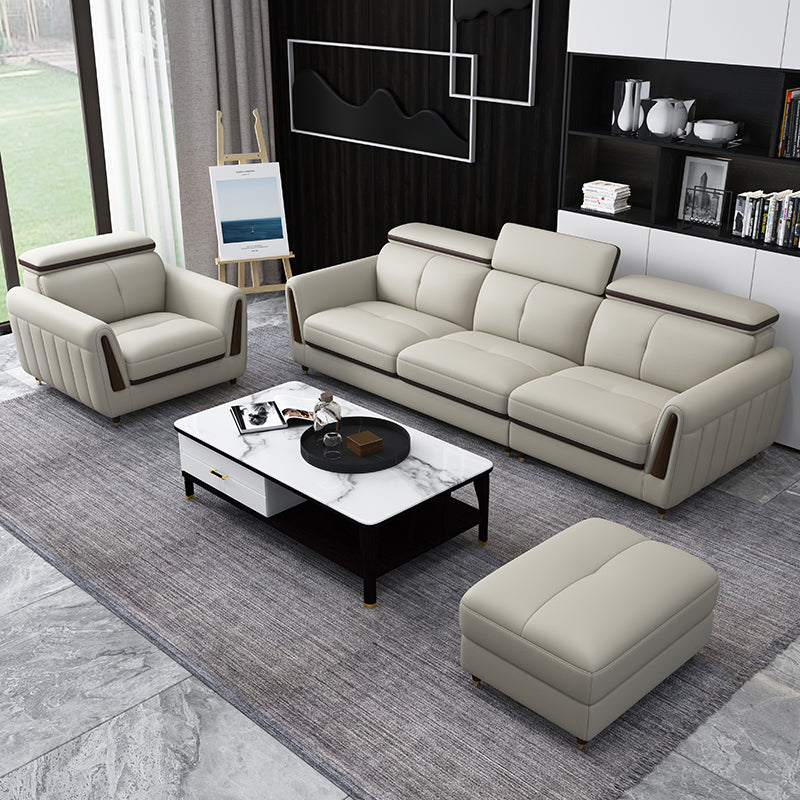 Sofá de cuero de cuero de cuero de cuero de manchas escandinavo resistente a las manchas