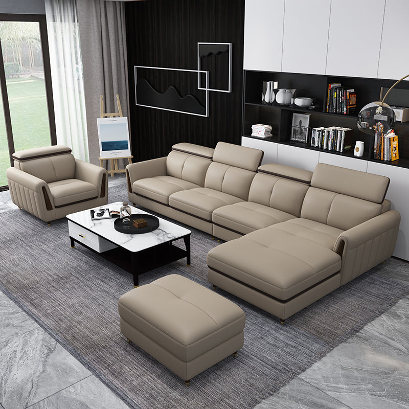 Sofá de cuero de cuero de cuero de cuero de manchas escandinavo resistente a las manchas