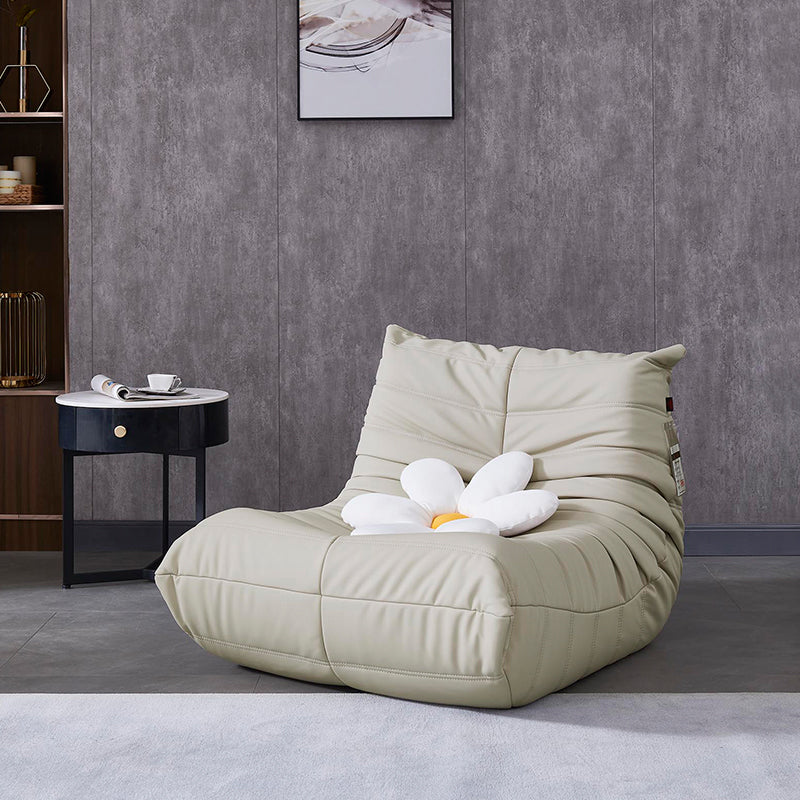 Upholstered Armless Chair Scandinavian Biscuit Back Accent Chair