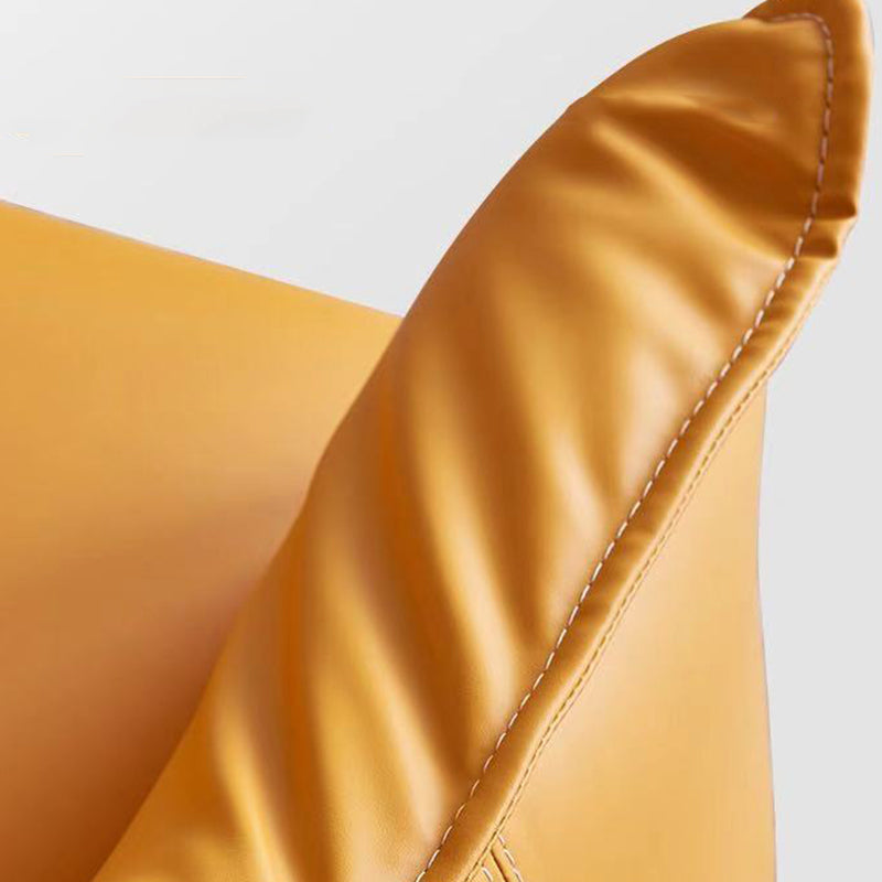 Faux Leather Barrel Accent Chair with Tight Back, 35.43" W √ó 33.86" L √ó 29.92" H Clearhalo 'Accent Chairs' 'accent_chairs' 'Chairs & Seating' 'furn' 'furn_accent_chairs' 'Furniture' 'Living Room Furniture' 5546125