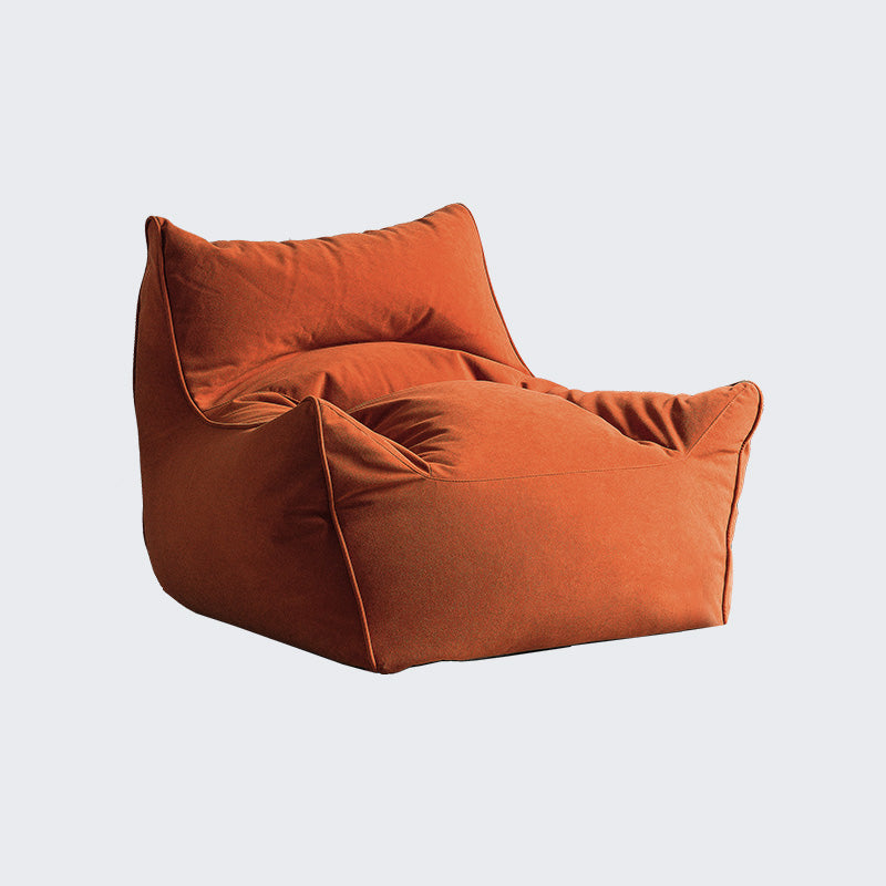 Arms Included Velvet Armchair with Sewn Pillow Back, 35.43" W √ó 39.37" L √ó 25.59" H Orange Without Ottoman Clearhalo 'Accent Chairs' 'accent_chairs' 'Chairs & Seating' 'furn' 'furn_accent_chairs' 'Furniture' 'Living Room Furniture' 5546139