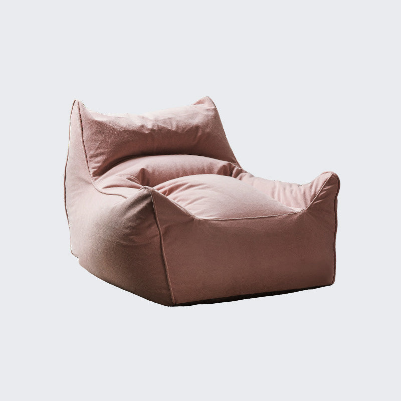 Arms Included Velvet Armchair with Sewn Pillow Back, 35.43" W √ó 39.37" L √ó 25.59" H Nude Pink Without Ottoman Clearhalo 'Accent Chairs' 'accent_chairs' 'Chairs & Seating' 'furn' 'furn_accent_chairs' 'Furniture' 'Living Room Furniture' 5546141