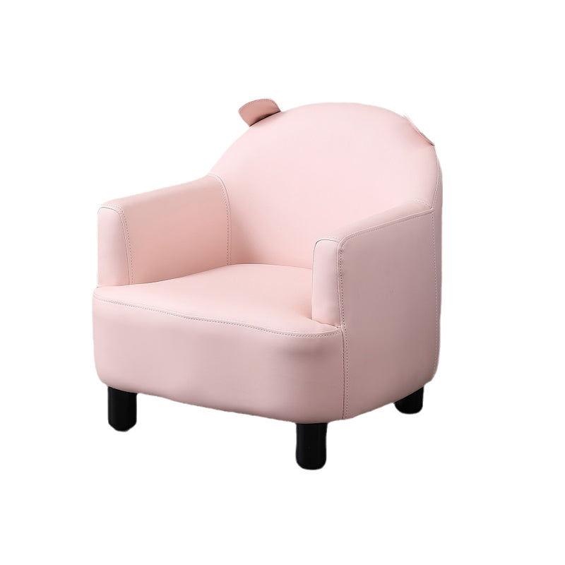 20.08"L x 20.47"W x 21.26"H Faux Leather Barrel Chair,Modern Sloped Arms Chair