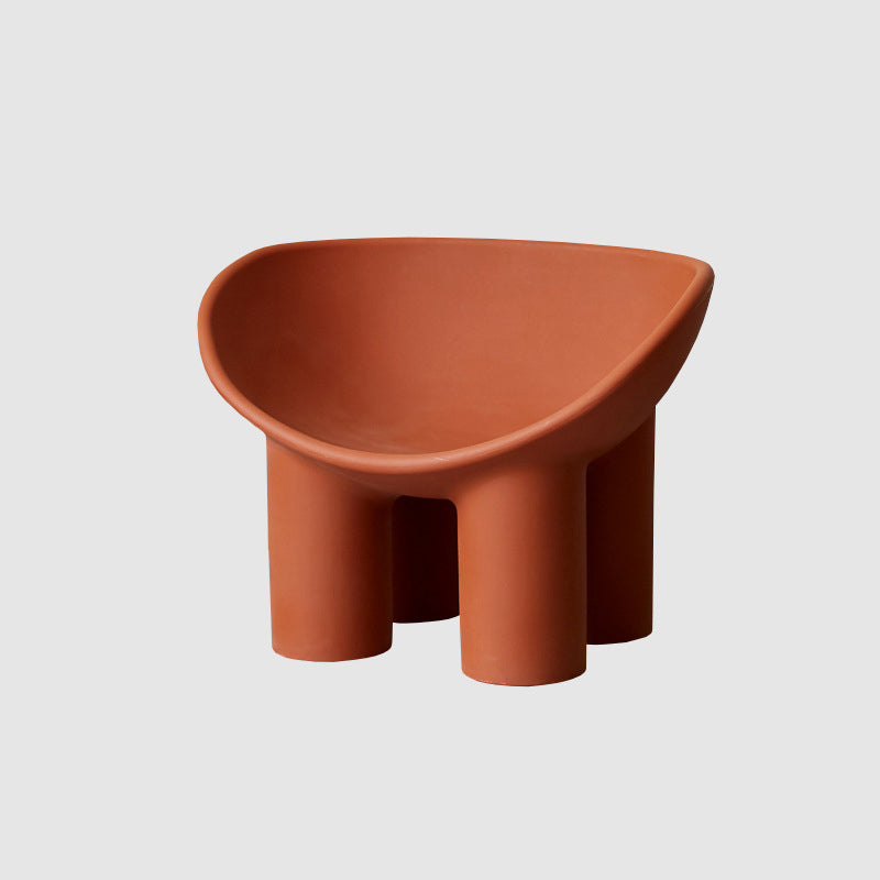 22.44" W √ó 32.68" L √ó 24.80" H Slipper Chair Armless Accent Chair with Basic Four Leg Red Brown Clearhalo 'Accent Chairs' 'accent_chairs' 'Chairs & Seating' 'furn' 'furn_accent_chairs' 'Furniture' 'Living Room Furniture' 5546246