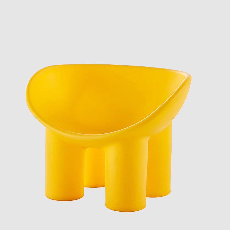 22.44" W √ó 32.68" L √ó 24.80" H Slipper Chair Armless Accent Chair with Basic Four Leg Orange Yellow Clearhalo 'Accent Chairs' 'accent_chairs' 'Chairs & Seating' 'furn' 'furn_accent_chairs' 'Furniture' 'Living Room Furniture' 5546249