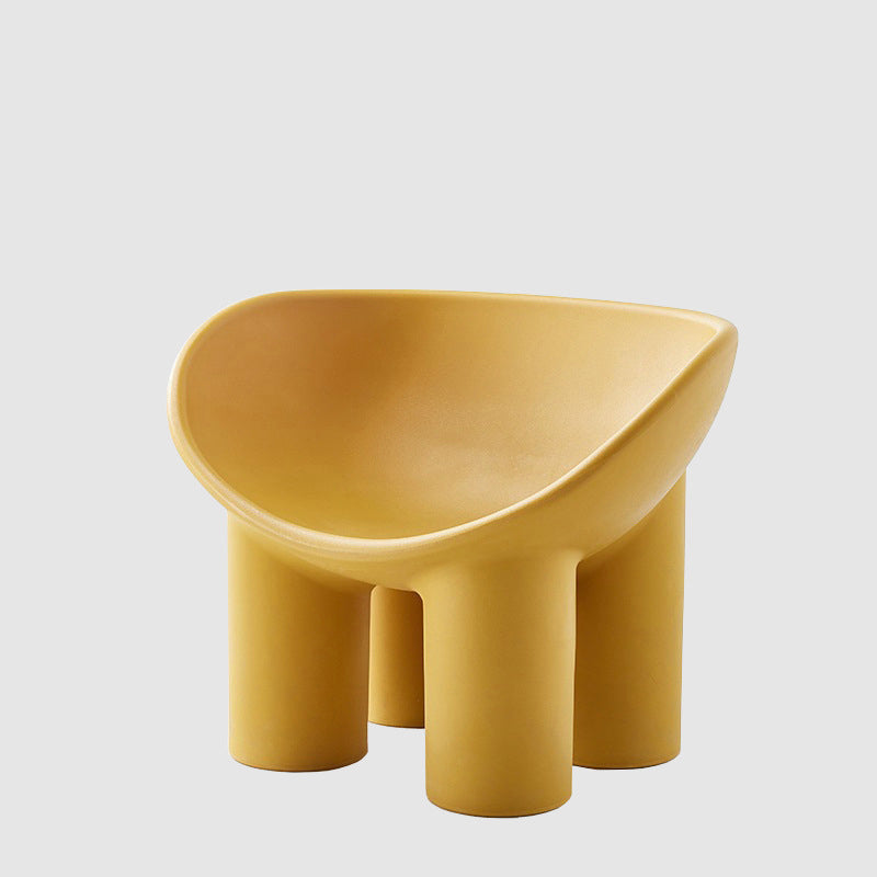 22.44" W √ó 32.68" L √ó 24.80" H Slipper Chair Armless Accent Chair with Basic Four Leg Ginger Clearhalo 'Accent Chairs' 'accent_chairs' 'Chairs & Seating' 'furn' 'furn_accent_chairs' 'Furniture' 'Living Room Furniture' 5546251