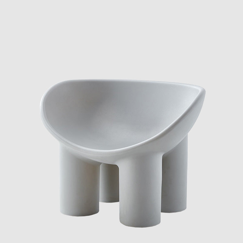 22.44" W √ó 32.68" L √ó 24.80" H Slipper Chair Armless Accent Chair with Basic Four Leg Gray-White Clearhalo 'Accent Chairs' 'accent_chairs' 'Chairs & Seating' 'furn' 'furn_accent_chairs' 'Furniture' 'Living Room Furniture' 5546256