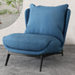 26.77"L x 26.38"W x 29.53"H Velvet Slipper Chair,Modern Armless Chair for Living Room Blue Clearhalo 'Accent Chairs' 'accent_chairs' 'Chairs & Seating' 'furn' 'furn_accent_chairs' 'Furniture' 'Living Room Furniture' 5546272