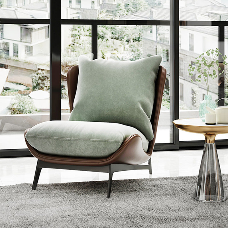 26.77"L x 26.38"W x 29.53"H Velvet Slipper Chair,Modern Armless Chair for Living Room Clearhalo 'Accent Chairs' 'accent_chairs' 'Chairs & Seating' 'furn' 'furn_accent_chairs' 'Furniture' 'Living Room Furniture' 5546278