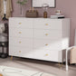 Modern Accent Chest Rectangle Accent Cabinet with Drawers in White 55"L x 16"W x 37"H Clearhalo 'Cabinets & Chests' 'cabinets_chests' 'furn' 'furn_cabinets_chests' 'Furniture' 'Living Room Furniture' 5550483