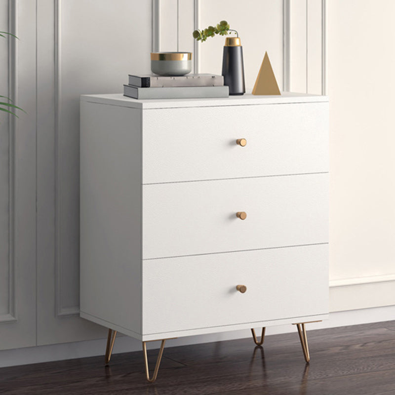 Modern Accent Chest Rectangle Accent Cabinet with Drawers in White 24"L x 16"W x 31"H Clearhalo 'Cabinets & Chests' 'cabinets_chests' 'furn' 'furn_cabinets_chests' 'Furniture' 'Living Room Furniture' 5550485