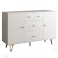 Modern Accent Chest Rectangle Accent Cabinet with Drawers in White 63"L x 16"W x 35"H Clearhalo 'Cabinets & Chests' 'cabinets_chests' 'furn' 'furn_cabinets_chests' 'Furniture' 'Living Room Furniture' 5550497