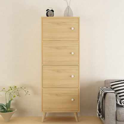 Contemporary Rectangle Accent Cabinet 9.44" Wide Wooden Storage Cabinet Natural 4 Clearhalo 'Cabinets & Chests' 'cabinets_chests' 'furn' 'furn_cabinets_chests' 'Furniture' 'Living Room Furniture' 5550624