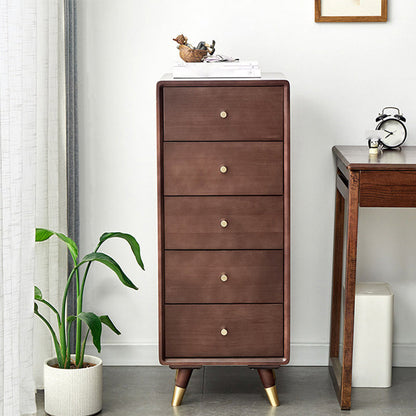 15.74" Wide Solid Wood Accent Chest with Drawer Contemporary Side Cabinet 15.7"L x 15.7"W x 39.4"H Walnut Clearhalo 'Cabinets & Chests' 'cabinets_chests' 'furn' 'furn_cabinets_chests' 'Furniture' 'Living Room Furniture' 5550645