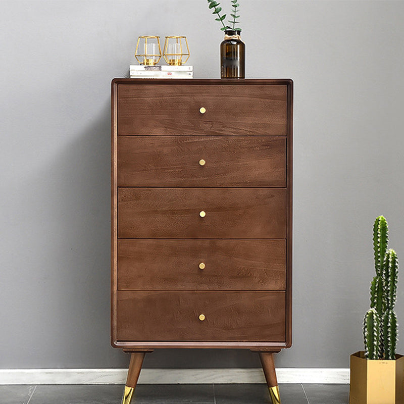 15.74" Wide Solid Wood Accent Chest with Drawer Contemporary Side Cabinet 23"L x 16"W x 42"H Walnut Clearhalo 'Cabinets & Chests' 'cabinets_chests' 'furn' 'furn_cabinets_chests' 'Furniture' 'Living Room Furniture' 5550650