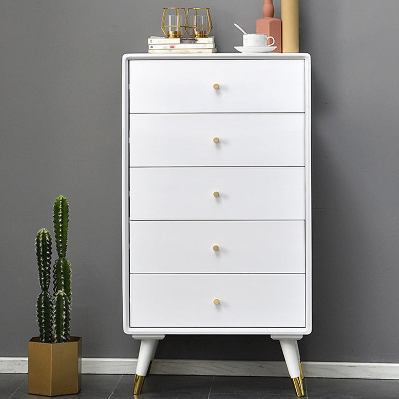 15.74" Wide Solid Wood Accent Chest with Drawer Contemporary Side Cabinet 23"L x 16"W x 42"H White Clearhalo 'Cabinets & Chests' 'cabinets_chests' 'furn' 'furn_cabinets_chests' 'Furniture' 'Living Room Furniture' 5550651