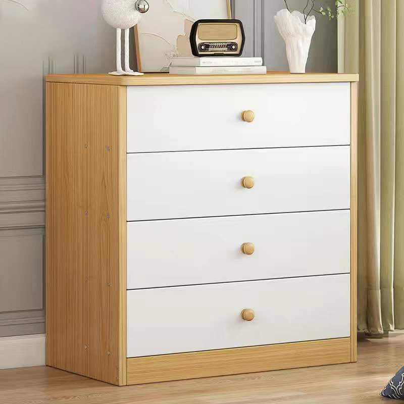 Wood Accent Chest with Drawers 12.59" Wide Modern Standard Accent Chest 24"L x 13"W x 26"H Natural Wood White 4 Clearhalo 'Cabinets & Chests' 'cabinets_chests' 'furn' 'furn_cabinets_chests' 'Furniture' 'Living Room Furniture' 5550678