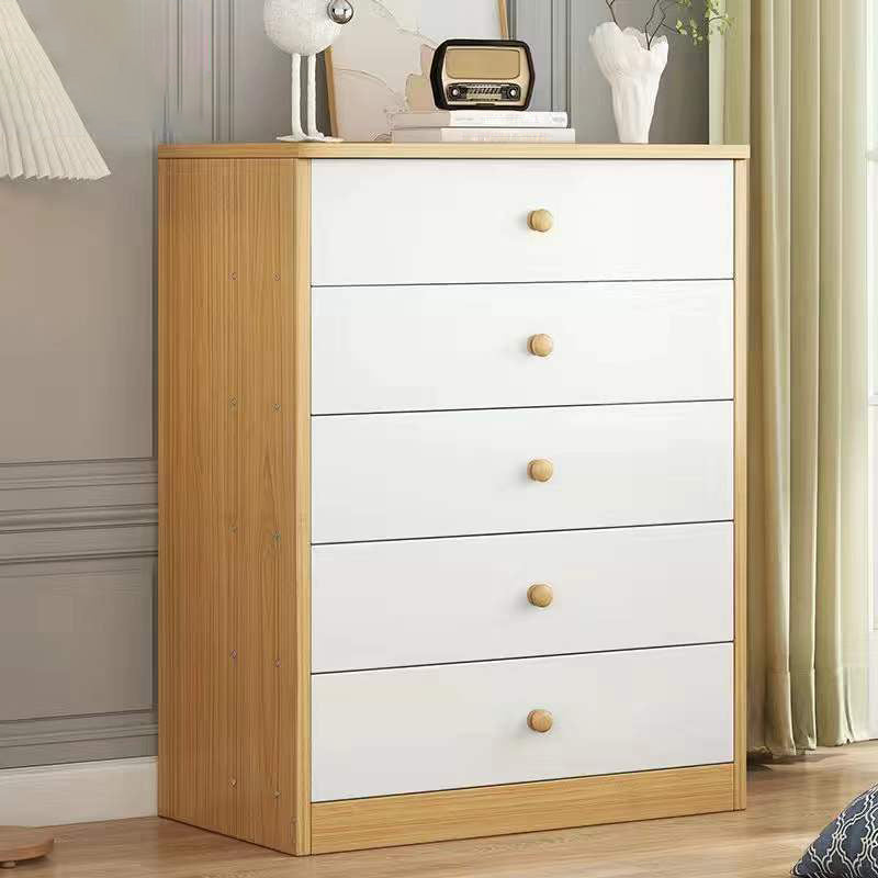 Wood Accent Chest with Drawers 12.59" Wide Modern Standard Accent Chest 24"L x 12.5"W x 30"H Natural Wood White 5 Clearhalo 'Cabinets & Chests' 'cabinets_chests' 'furn' 'furn_cabinets_chests' 'Furniture' 'Living Room Furniture' 5550686