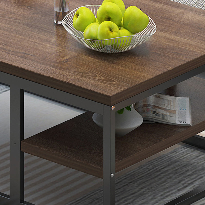 Frame Base Rectangular Modern Style Wood Table Metal Bottom Frame Coffee Table Clearhalo 'Coffee & Accent Tables' 'Coffee Tables' 'coffee_tables' 'furn' 'furn_coffee_tables' 'Furniture' 'Living Room Furniture' 5550773