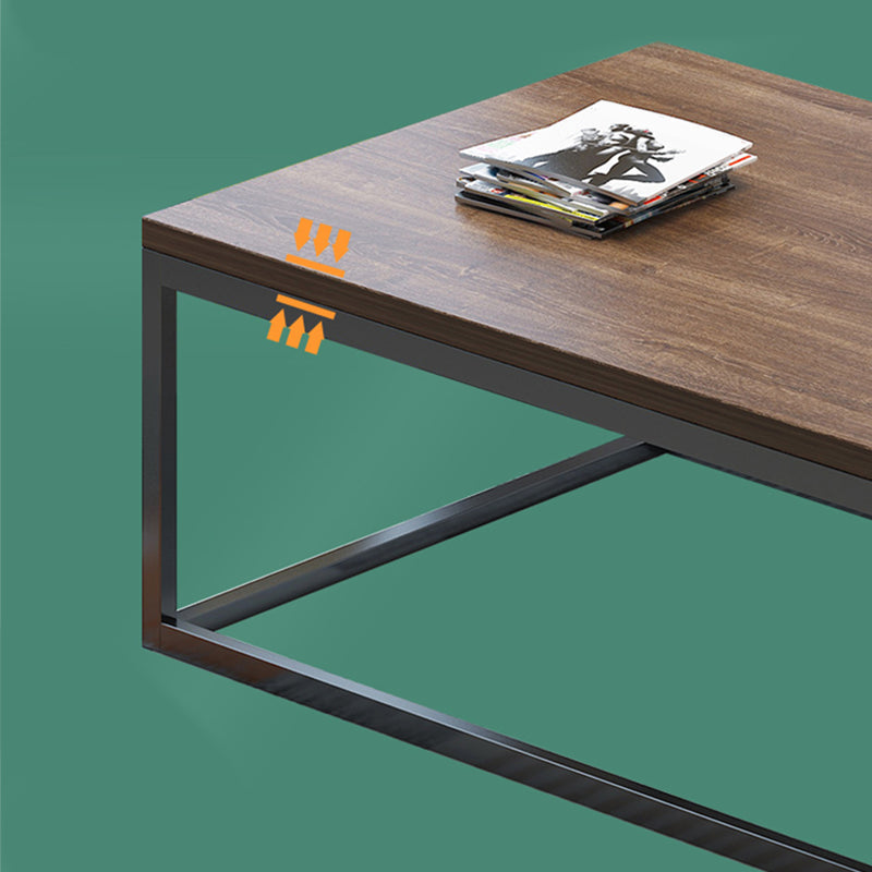 Frame Base Rectangular Modern Style Wood Table Metal Bottom Frame Coffee Table Clearhalo 'Coffee & Accent Tables' 'Coffee Tables' 'coffee_tables' 'furn' 'furn_coffee_tables' 'Furniture' 'Living Room Furniture' 5550776