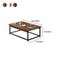 Frame Base Rectangular Modern Style Wood Table Metal Bottom Frame Coffee Table Clearhalo 'Coffee & Accent Tables' 'Coffee Tables' 'coffee_tables' 'furn' 'furn_coffee_tables' 'Furniture' 'Living Room Furniture' 5550795