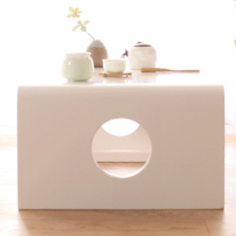 Rectangle Solid Wood Coffee Table with Sled Base Cocktail Table