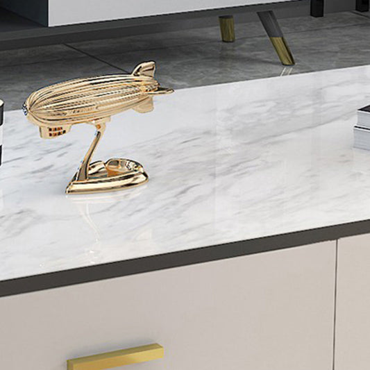 Contemporary Glass Top Coffee Table with 2 Drawers and 4 Legs