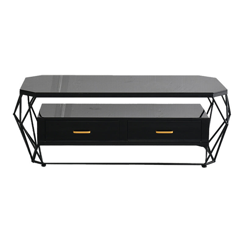 Frame Base Rectangular Glam Style Slate Table Plate Metal Iron Bottom Frame Coffee Table Clearhalo 'Coffee & Accent Tables' 'Coffee Tables' 'coffee_tables' 'furn' 'furn_coffee_tables' 'Furniture' 'Living Room Furniture' 5550918