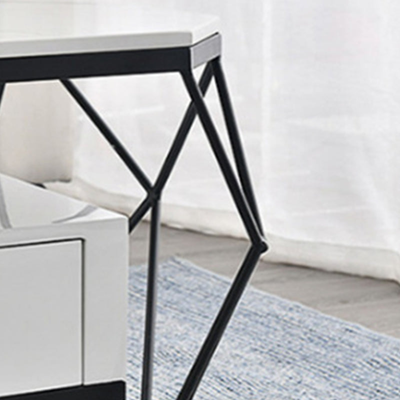 Frame Base Rectangular Glam Style Slate Table Plate Metal Iron Bottom Frame Coffee Table Clearhalo 'Coffee & Accent Tables' 'Coffee Tables' 'coffee_tables' 'furn' 'furn_coffee_tables' 'Furniture' 'Living Room Furniture' 5550919