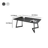 Enkele cocktailtafel leisteen rechthoekige salontafel voor woonkamer