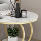 Modern 19.6"/23.6" Tall Round Slate Top Side Table Iron Abstract End Table Clearhalo 'Coffee & Accent Tables' 'End & Side Tables' 'end_side_tables' 'furn' 'furn_end_side_tables' 'Furniture' 'Living Room Furniture' 5551197