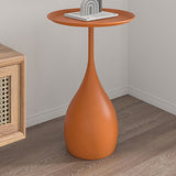 Tavolo laterale del piedistallo in metallo rotondo di metà secolo 23,6 "tavolo d'angolo alto