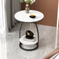 Modernistic Metal Frame End Table Round End Table with Slate Top