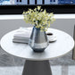 22" Tall Round Slate Top End Table Modern Metal Pedestal Table Clearhalo 'Coffee & Accent Tables' 'End & Side Tables' 'end_side_tables' 'furn' 'furn_end_side_tables' 'Furniture' 'Living Room Furniture' 5551297
