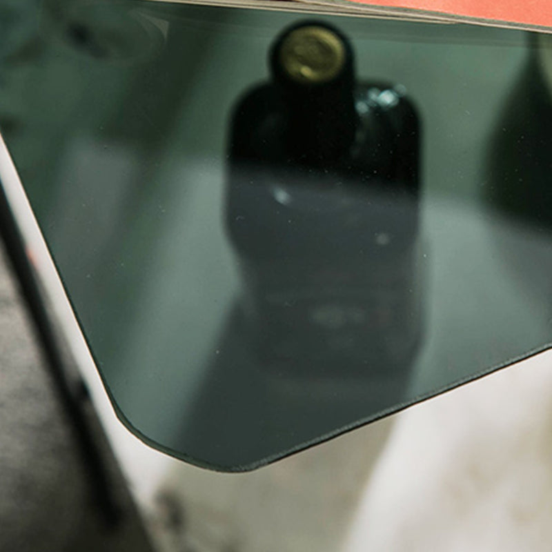 Tavolo da fascia alta a 4 gambe contemporanei tavolo di fascia alta vetro quadrata, 23,6 "di altezza