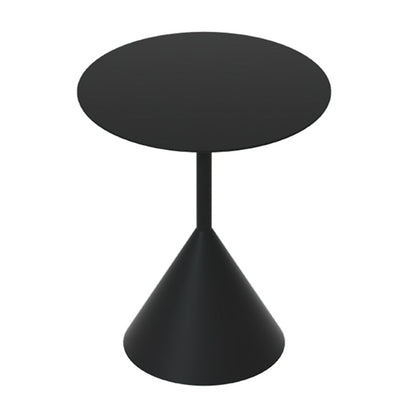 Tavolino tondo in metallo in metallo in metallo di metà secolo 19,6 "/21,6"