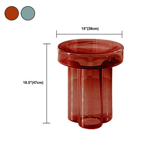 Tavolo laterale rotondo contemporaneo.